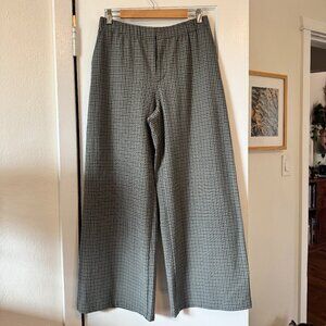 Uniqlo C: Smart Ankle Pants (2-Way Stretch Herringbone) Wide Leg Sz M